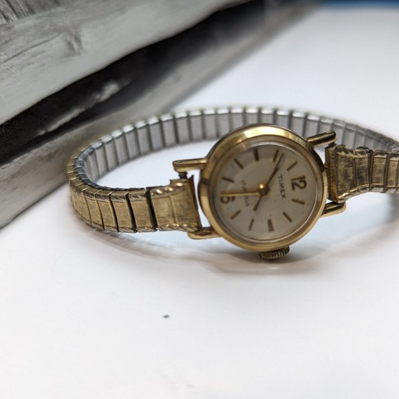 Timex Watch Stretchable Bracelet Wind Up ART Deco Mechanical and is Working Anti - Picture 2 of 9